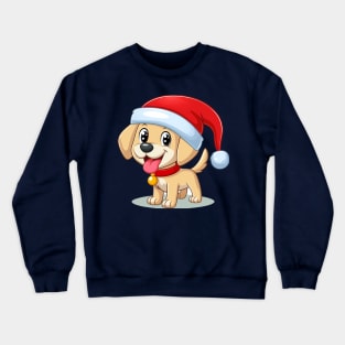 Labrador wearing a Santa hat Crewneck Sweatshirt